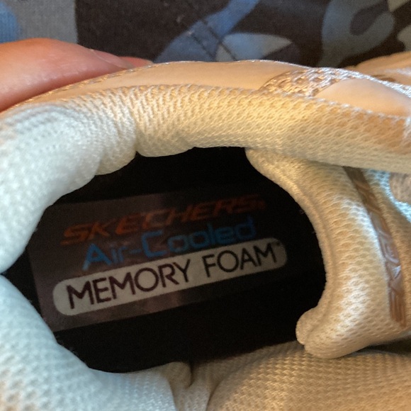 Host Pick!🔥NWT. White Sketchers.  Air-Cooled, Memory Foam Athletic Shoes. - Picture 6 of 7